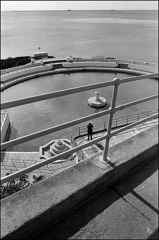 photographer at the Tinside Swimming Lido near Plymouth